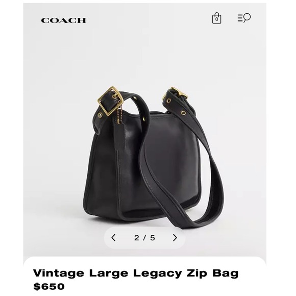 Coach Vintage Large Legacy Zip Bag‎ - Picture 1 of 8